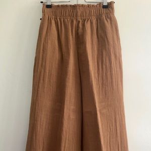 Linen Wide-Leg Pants
